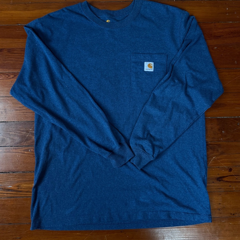 Carhartt Navy Long Sleeve Tee L
